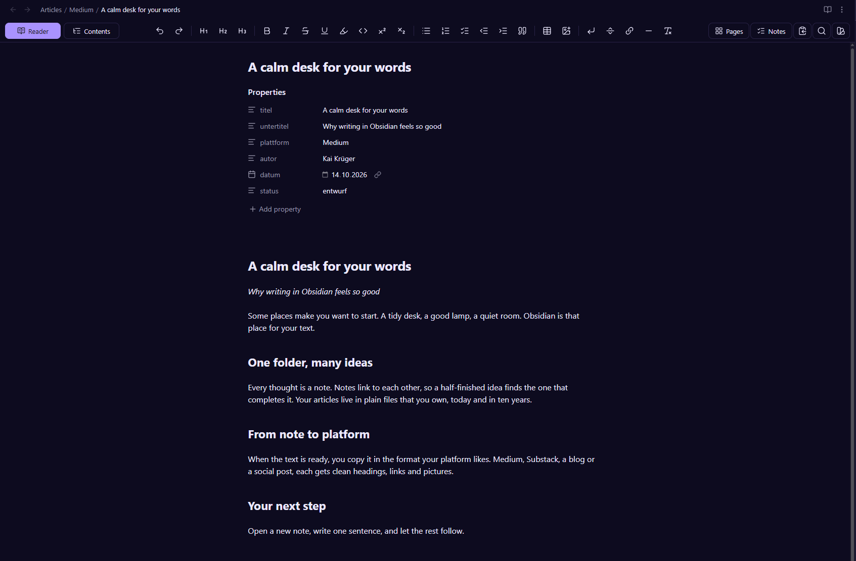 article note